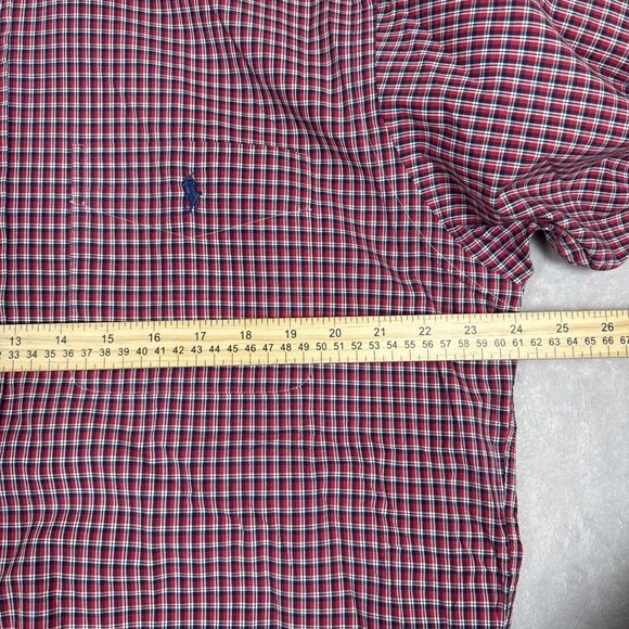 Polo Ralph Lauren Men's Medium Blake Red Checked Long Sleeve Button Down - Picture 5 of 8